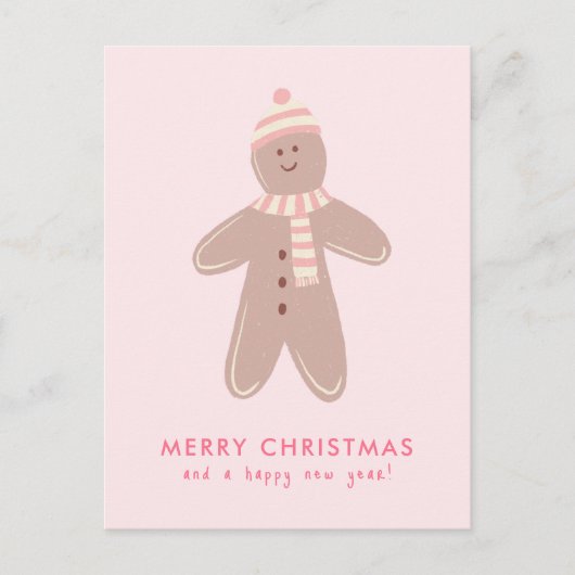 Frohe Weihnachten Moderner Lebkuchen Mann (Vorderseite)