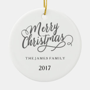 Frohe Weihnachten Moderner Name Keramikornament