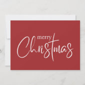 Frohe Weihnachten Moderner Roter Feiertag (Vorderseite)