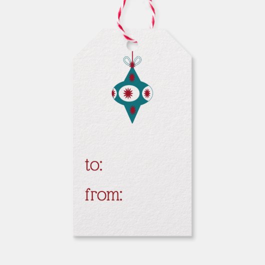 Frohe Weihnachten Moderner Spaß Red Blue Geschenk Geschenkanhänger (Rückseite)