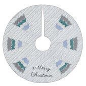 Frohe Weihnachten Moderner Sweater texturiert Polyester Weihnachtsbaumdecke (Vorderseite)