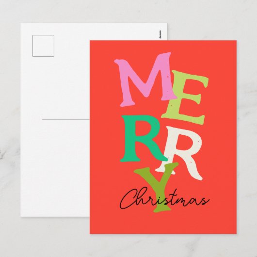 Frohe Weihnachten Moderner Urlaub (Vorne/Hinten)