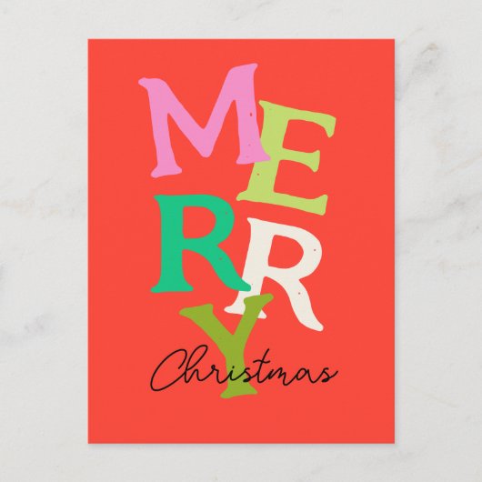 Frohe Weihnachten Moderner Urlaub (Vorderseite)