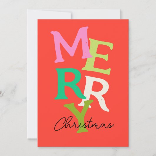 Frohe Weihnachten Moderner Urlaub (Vorderseite)