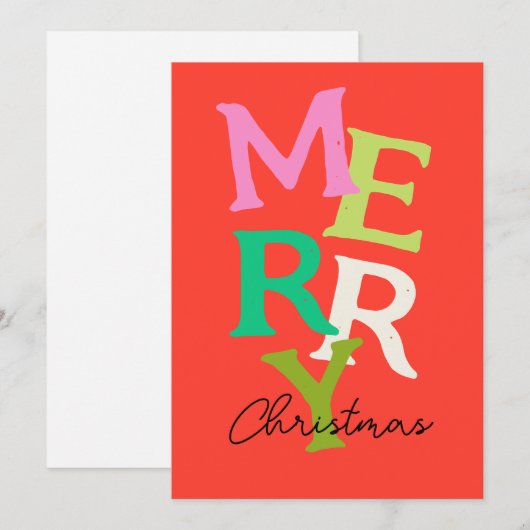 Frohe Weihnachten Moderner Urlaub (Vorne/Hinten)