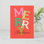 Frohe Weihnachten Moderner Urlaub (Stehend Vorderseite)