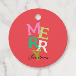 Frohe Weihnachten Moderner Urlaub Geschenkanhänger