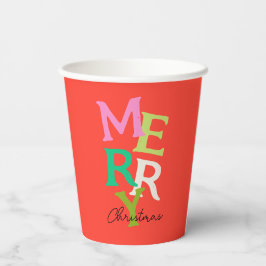 Frohe Weihnachten Moderner Urlaub Pappbecher