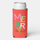 Frohe Weihnachten Moderner Urlaub Selters Dosenkühler (Seltzer Vorderseite)