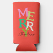 Frohe Weihnachten Moderner Urlaub Selters Dosenkühler (Rückseite)