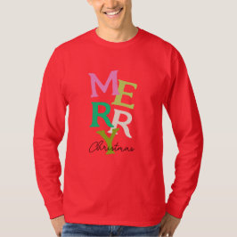 Frohe Weihnachten Moderner Urlaub T-Shirt