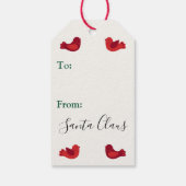 Frohe Weihnachten - Moderner Weihnachtsbaum Rot Gr Geschenkanhänger (Rückseite)