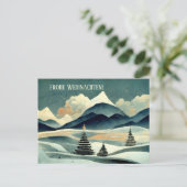 Frohe Weihnachten. Modernes Art Deco Motiv Postkarte (Stehend Vorderseite)