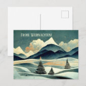 Frohe Weihnachten. Modernes Art Deco Motiv Postkarte (Vorne/Hinten)