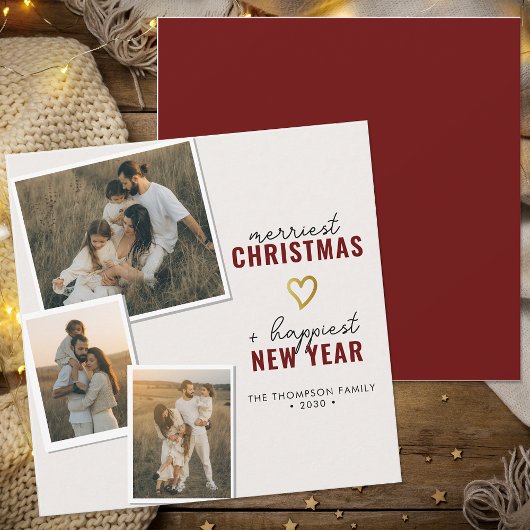 Frohe Weihnachten Modernes Boho Family Foto Square