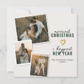 Frohe Weihnachten Modernes Boho Family Foto Square (Vorderseite)