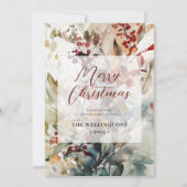 Frohe Weihnachten Modernes botanisches Foto (Vorderseite)