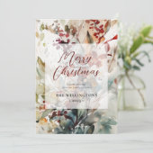 Frohe Weihnachten Modernes botanisches Foto (Stehend Vorderseite)