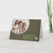 Frohe Weihnachten - Modernes Circle Foto (Vorderseite)