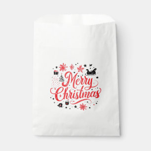 Frohe Weihnachten Modernes Design   Rot und Weiß Geschenktütchen