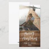 Frohe Weihnachten Modernes Drehbuch & Braun Rustik (Vorne/Hinten)