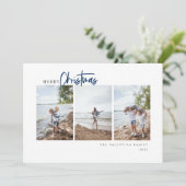 Frohe Weihnachten Modernes Drehbuch Minimalistisch (Stehend Vorderseite)