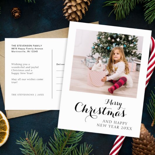 Frohe Weihnachten Modernes einfaches Foto