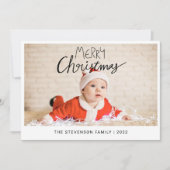 Frohe Weihnachten Modernes einfaches Foto (Vorderseite)