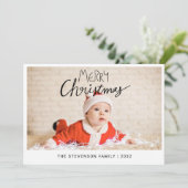 Frohe Weihnachten Modernes einfaches Foto (Stehend Vorderseite)