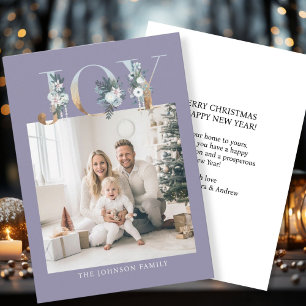 Frohe Weihnachten! Modernes, einfaches Foto Feiertagskarte