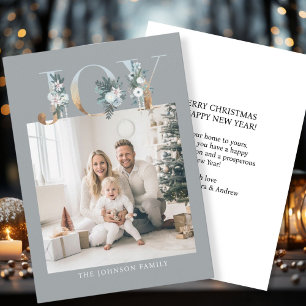 Frohe Weihnachten! Modernes, einfaches Foto Feiertagskarte