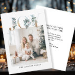 Frohe Weihnachten! Modernes, einfaches Foto Feiertagskarte<br><div class="desc">Kundenspezifische "Joy-Merry Christmas" Foto-Urlaubskarte. Modern & einfach für Papier- und Digitalliebhaber in Print und Download.</div>