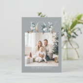 Frohe Weihnachten! Modernes, einfaches Foto Feiertagskarte (Stehend Vorderseite)