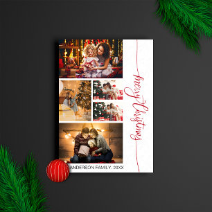 Frohe Weihnachten Modernes, elegantes Foto Einladung