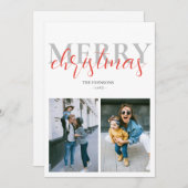 Frohe Weihnachten Modernes Foto (Vorne/Hinten)