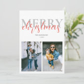 Frohe Weihnachten Modernes Foto (Stehend Vorderseite)