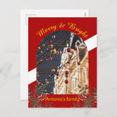 Frohe Weihnachten Modernes Foto (Vorne/Hinten)