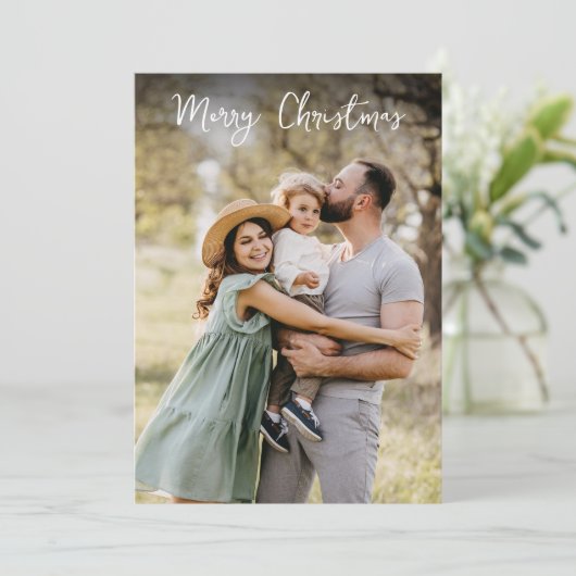 Frohe Weihnachten Modernes Foto (Stehend Vorderseite)