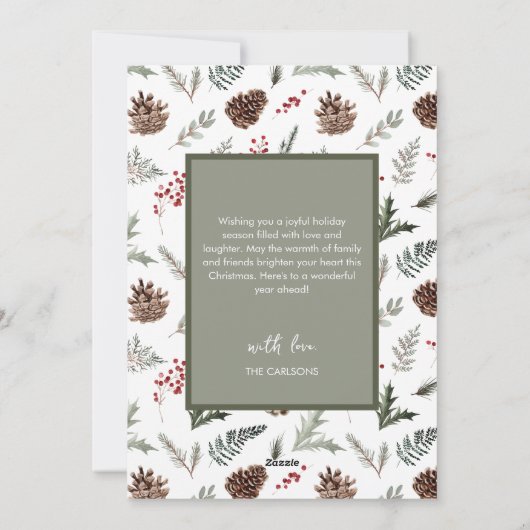 Frohe Weihnachten Modernes Foto (Rückseite)