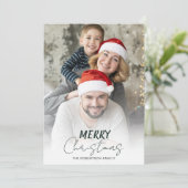 Frohe Weihnachten | Modernes Foto einfach (Stehend Vorderseite)