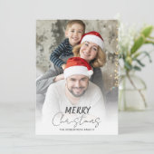 Frohe Weihnachten | Modernes Foto einfach (Stehend Vorderseite)