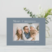 Frohe Weihnachten Modernes Foto Elegant Einfach (Stehend Vorderseite)