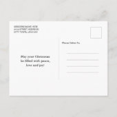 Frohe Weihnachten Modernes Foto Elegant Einfach (Rückseite)