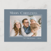 Frohe Weihnachten Modernes Foto Elegant Einfach (Vorderseite)