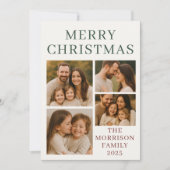 Frohe Weihnachten Modernes Foto Elegante Urlaubska Einladung (Vorderseite)