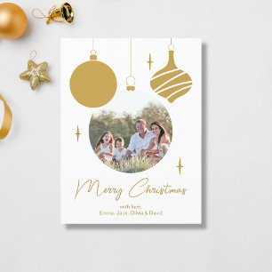 Frohe Weihnachten Modernes Foto Gold Script