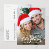 Frohe Weihnachten Modernes FOTO Grußurlaub Postkarte (Vorne/Hinten)