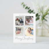 Frohe Weihnachten Modernes Foto Holiday Postkarte (Stehend Vorderseite)