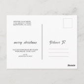 Frohe Weihnachten Modernes Foto Holiday Postkarte (Rückseite)