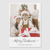 Frohe Weihnachten Modernes Foto Magnetic Holiday C Magnetkarte (Vorderseite)